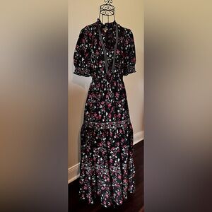 Floral Black Maxi Dress by Max Studio size Large